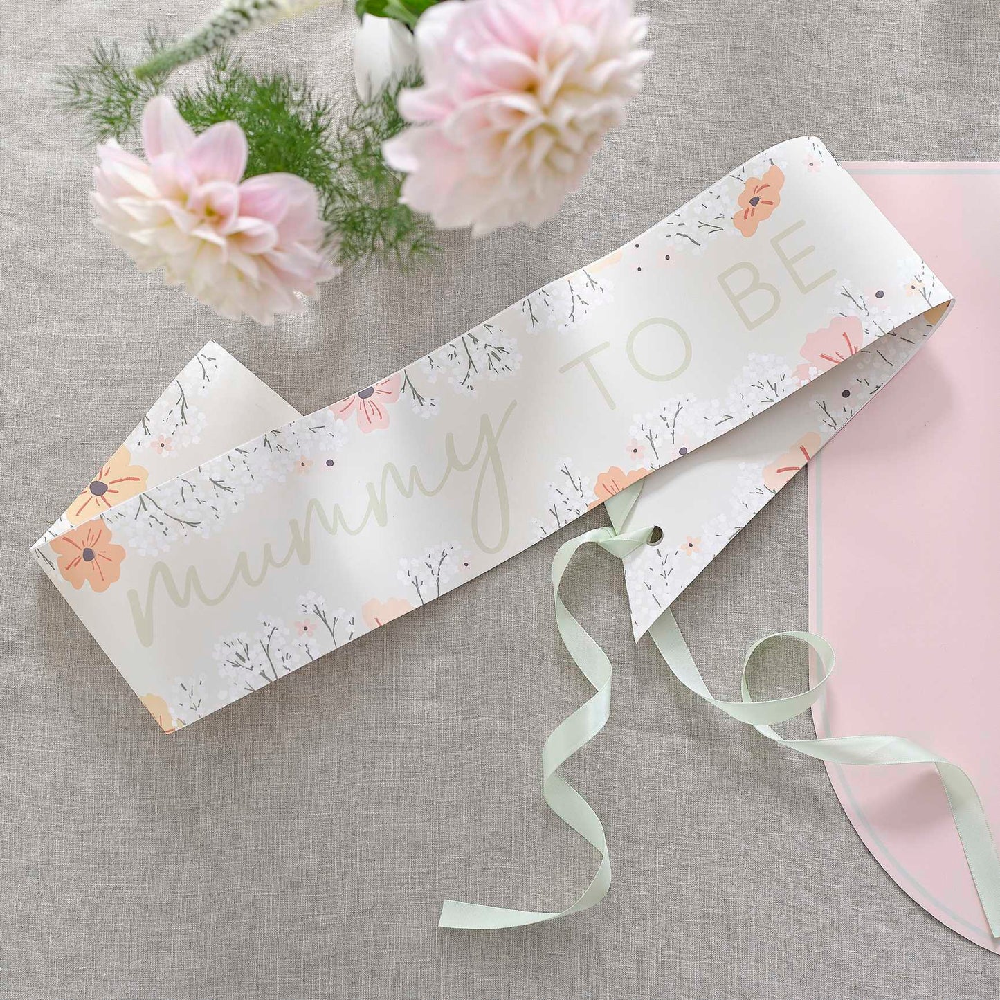 Floral Mummy To Be Sash - party supplies and decorations from Party & Pout Australia