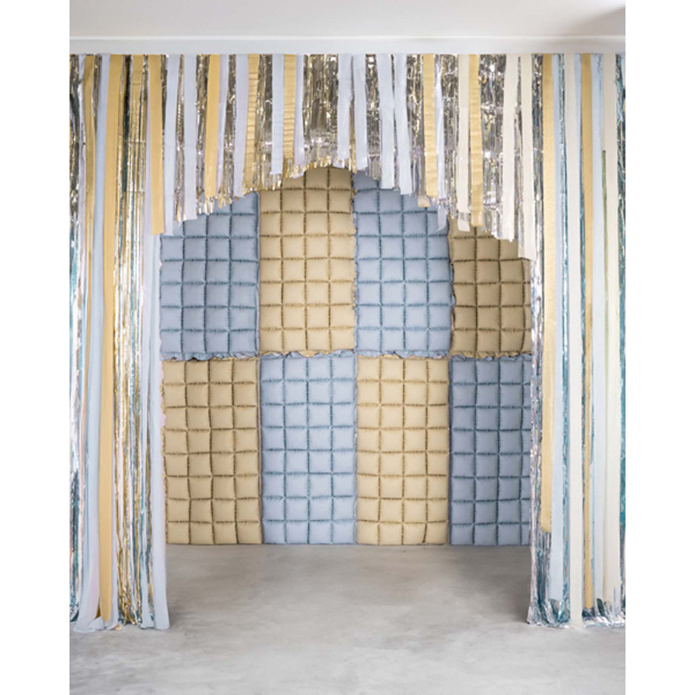 pastel blue beige backdrop decoration – kids and baby party supplies