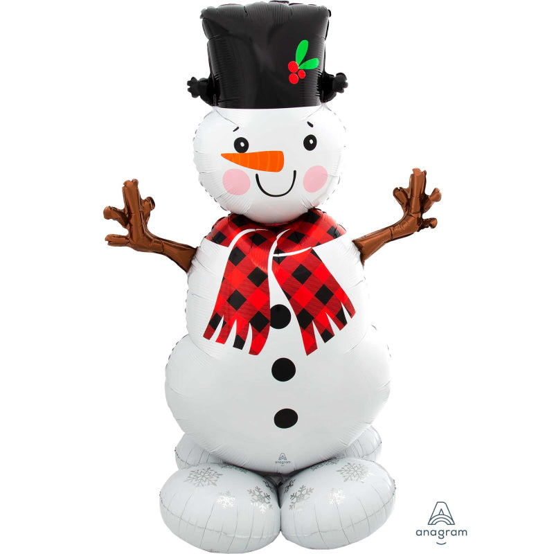 Standing Christmas Snowman Balloon Decoration - Christmas party decorations and tableware from Party & Pout Australia