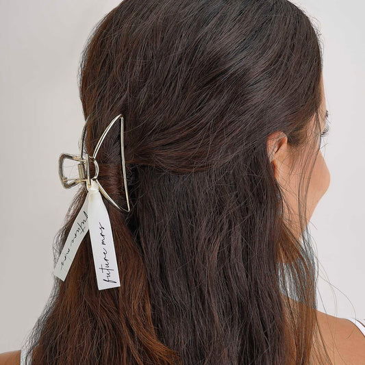 Future Mrs gold hair claw bridal party accessory