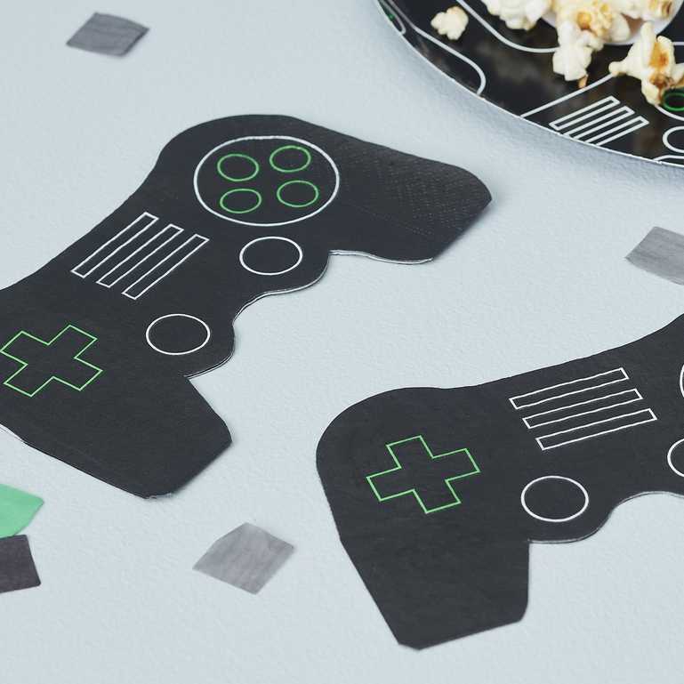 video game party napkins controller shape – kids party tableware aus