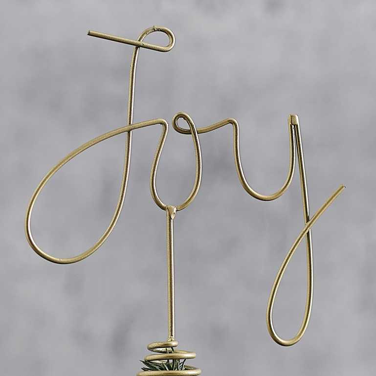 Gold Metal Joy Christmas Tree Topper - Christmas party decorations and tableware from Party & Pout Australia