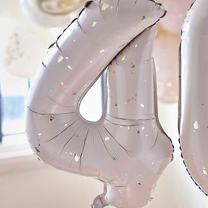 40th birthday balloon set gold speckle party supplies