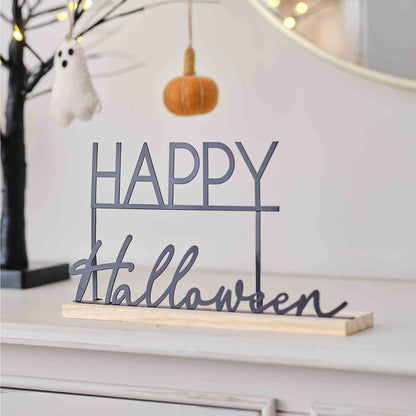 Happy Halloween Metal Home Decor Sign - gifts, keepsakes and party presents from Party & Pout Australia