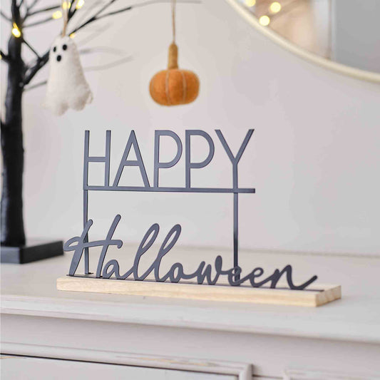 Happy Halloween Metal Home Decor Sign - gifts, keepsakes and party presents from Party & Pout Australia