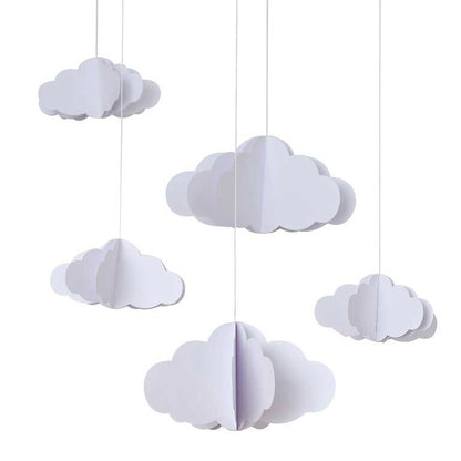 Hanging cloud decorations for kids party or birthday backdrop