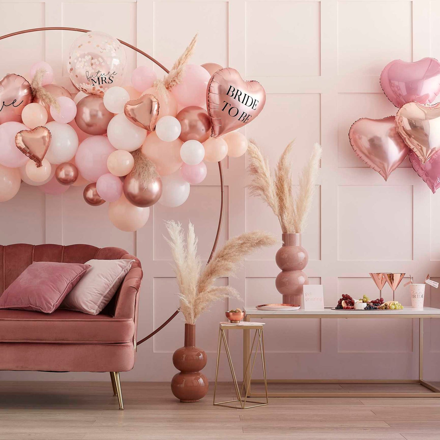 pastel pink peach rose gold balloon garland arch birthday hen party event supplies australia