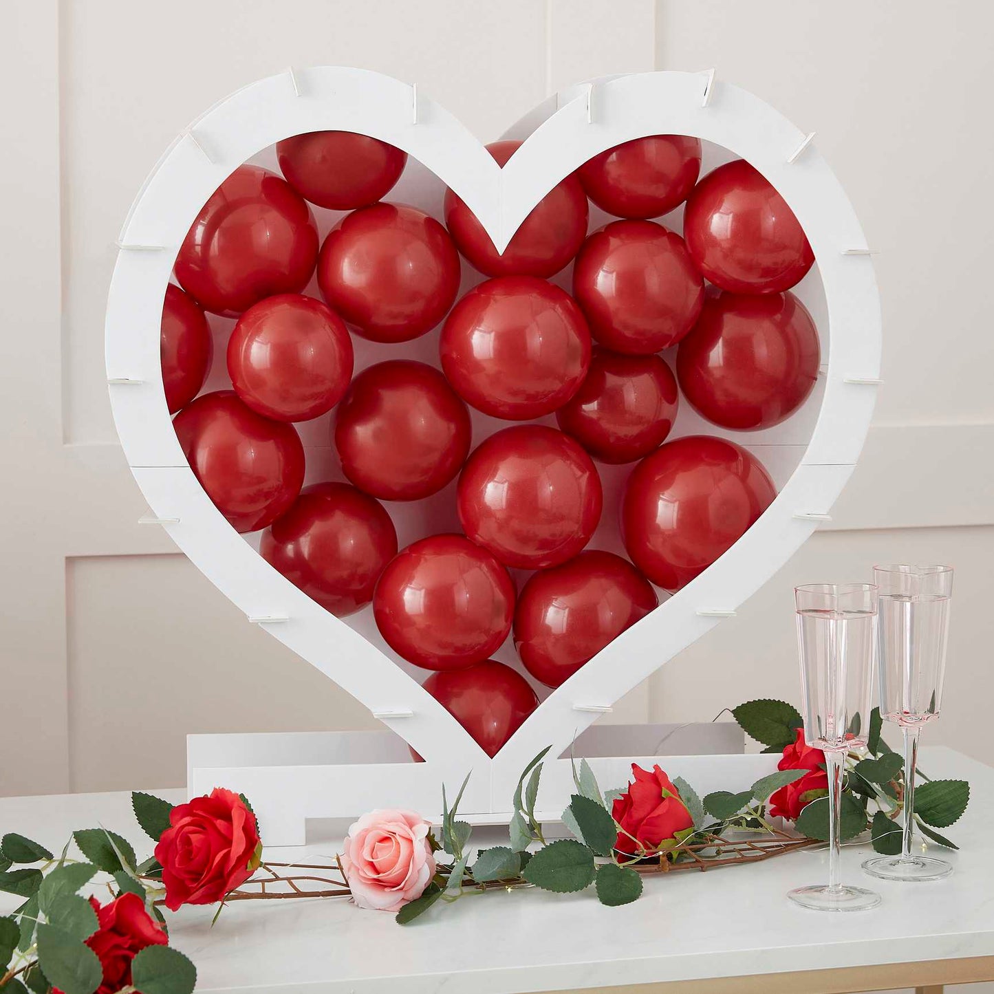 Love Heart Shaped Balloon Mosaic Stand - party balloons and balloon decorations from Party & Pout Australia