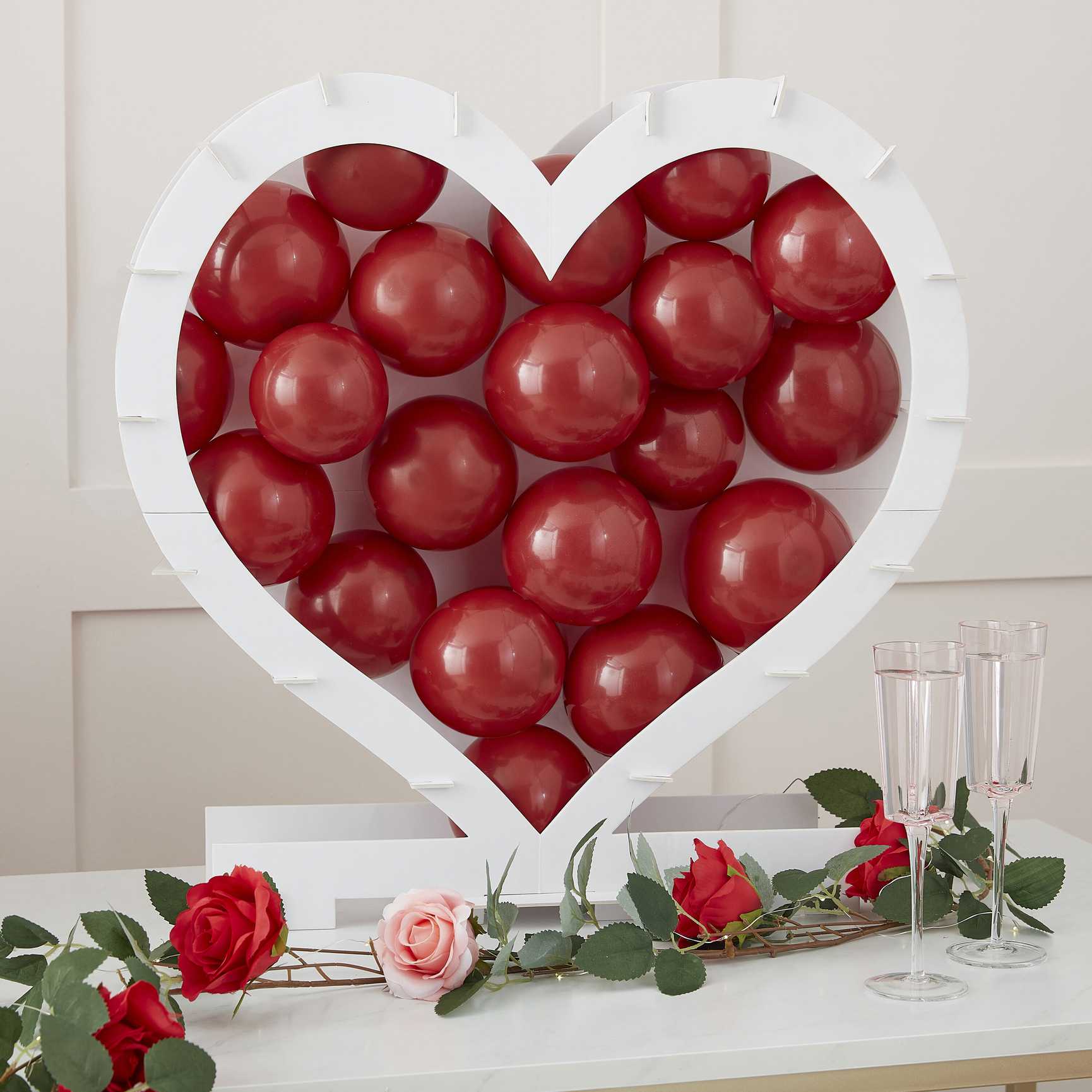 Love Heart Shaped Balloon Mosaic Stand - party balloons and balloon decorations from Party & Pout Australia