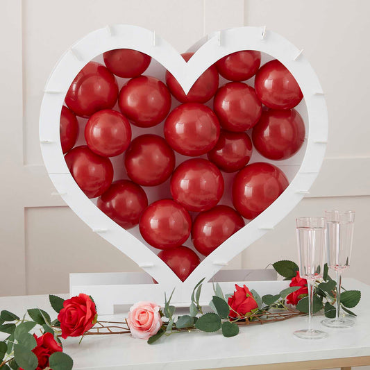 Love Heart Shaped Balloon Mosaic Stand - party balloons and balloon decorations from Party & Pout Australia