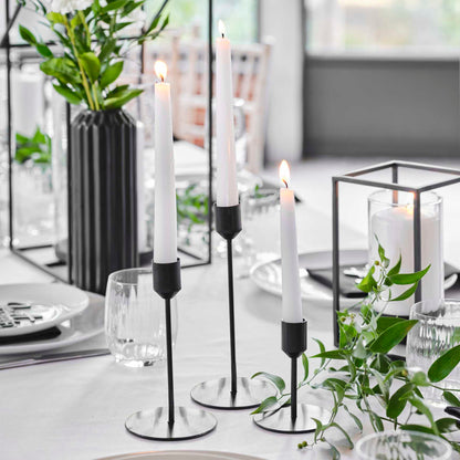 Matte Black Contemporary Wedding Candle Holders - party supplies and decorations from Party & Pout Australia