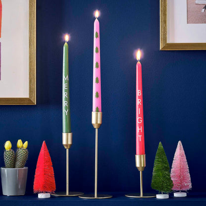 festive taper candles assorted colours – holiday home styling aus