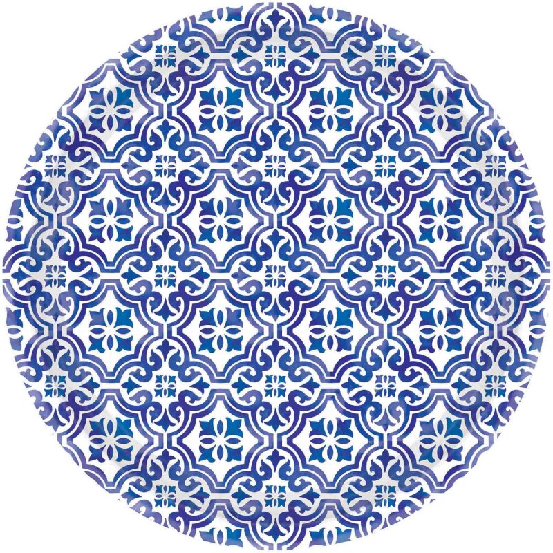 Mediterranean Paper Party Plate 17cm Pk8 - party plates and tableware from Party & Pout Australia