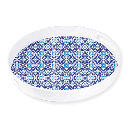 Mediterranean Round Table Tray with Handles - party supplies and decorations from Party & Pout Australia