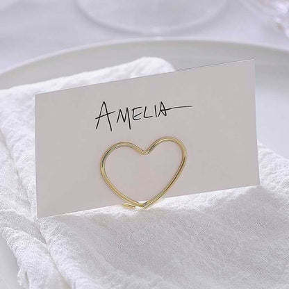 elegant heart shaped place card holders wedding table décor Australia