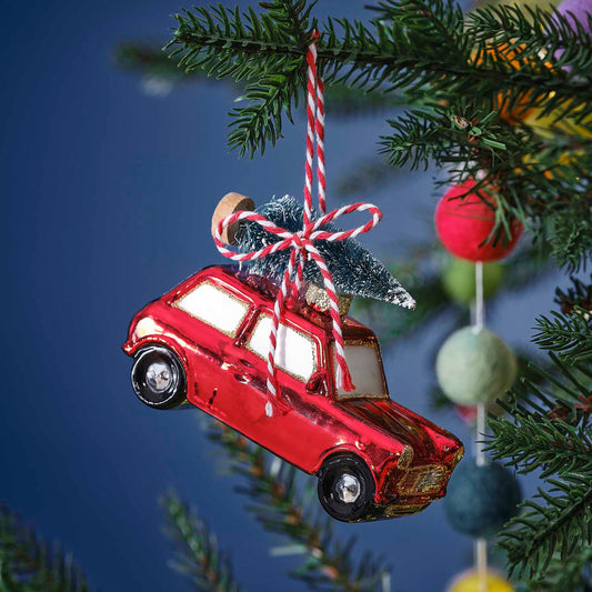 Novelty Car Christmas Tree Hanging Decoration - Christmas party decorations and tableware from Party & Pout Australia