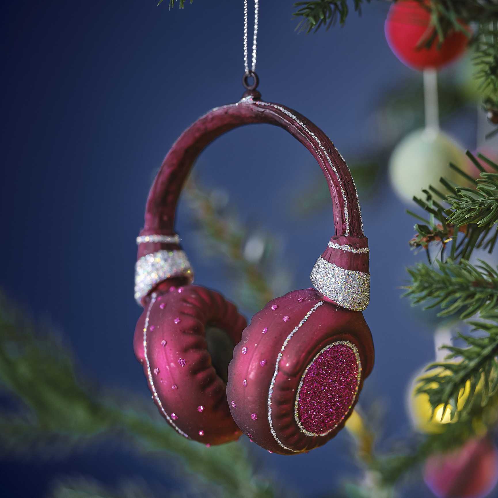 Novelty Headphone Christmas Tree Hanging Ornament - Christmas party decorations and tableware from Party & Pout Australia