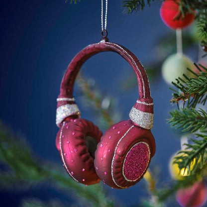 Novelty Headphone Christmas Tree Hanging Ornament - Christmas party decorations and tableware from Party & Pout Australia
