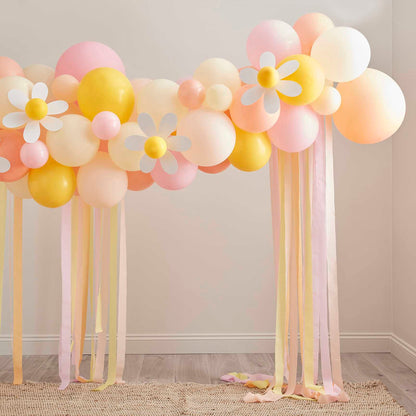 Pastel Daisy Flower Balloon Garland Arch Kit - balloon garlands and arches from Party & Pout Australia