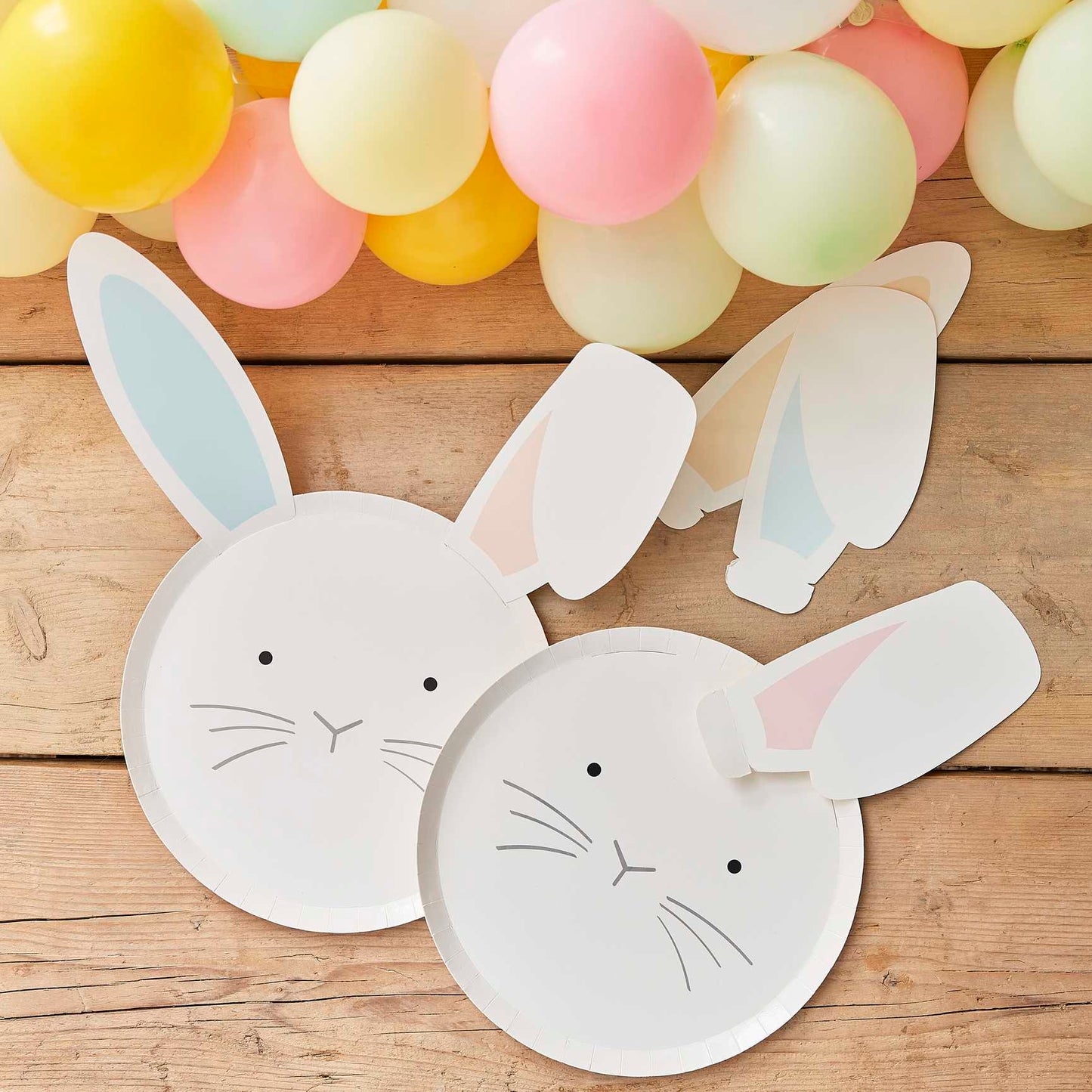 Pastel Interchangeable Easter Bunny Ears Paper Party Plates - party plates and tableware from Party & Pout Australia