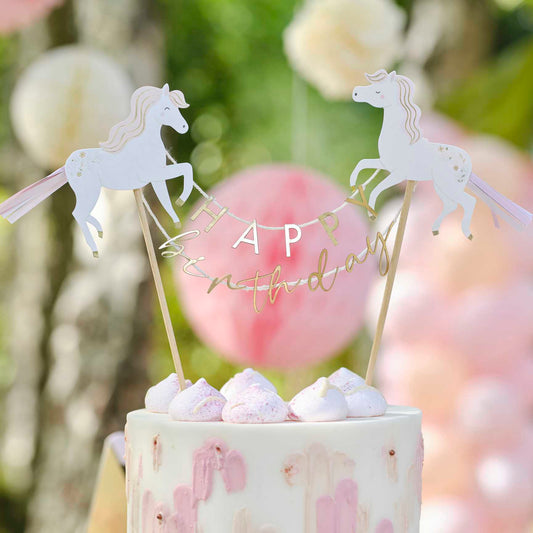 Princess Horse Happy Birthday Cake Topper kids birthday cake decoration Australia