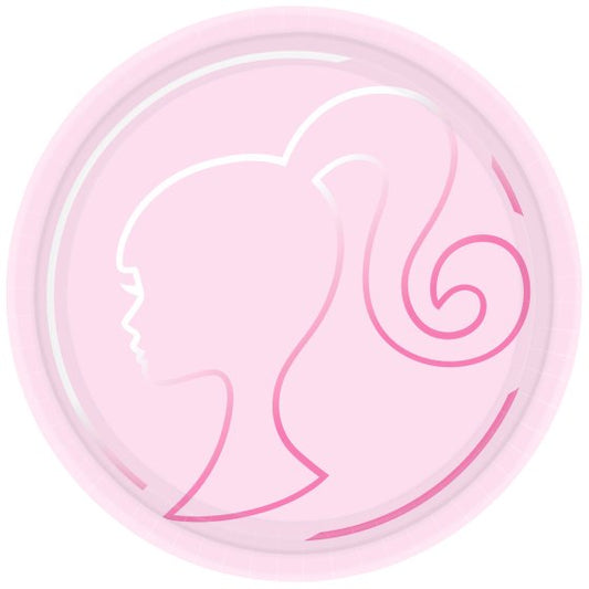 Pink Barbie Paper Party Plates Pk 8 - party plates and tableware from Party & Pout Australia