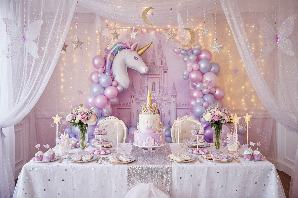 princess/unicorn/fairy girls birthday party decorations