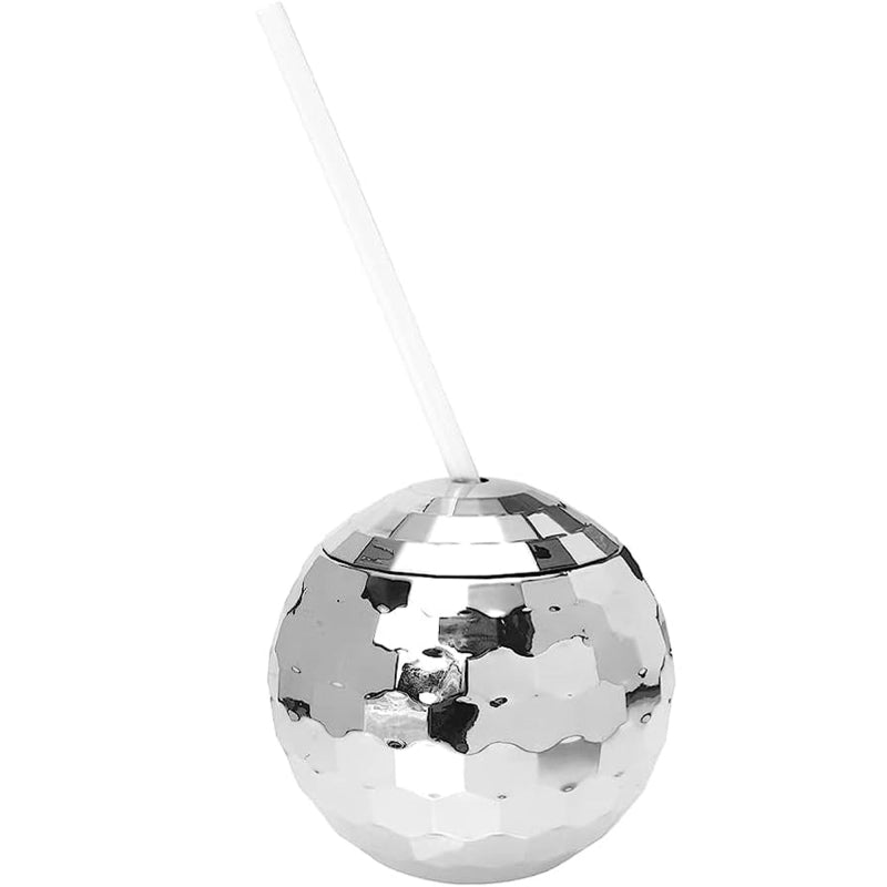 Silver Disco Ball Drink Bottle - party supplies and decorations from Party & Pout Australia