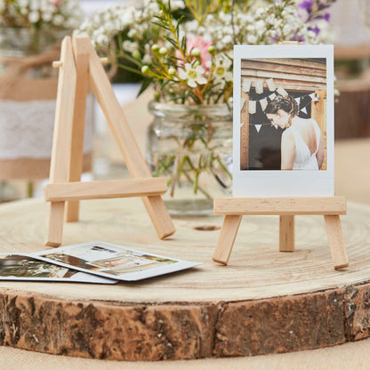 Rustic Wedding Mini Wooden Easels - party supplies and decorations from Party & Pout Australia