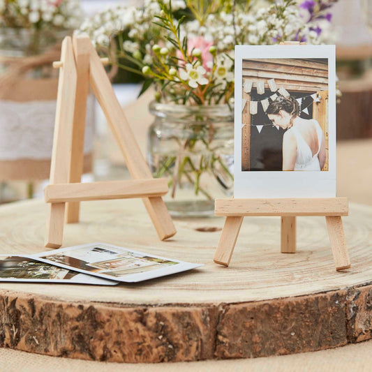 Rustic Wedding Mini Wooden Easels - party supplies and decorations from Party & Pout Australia
