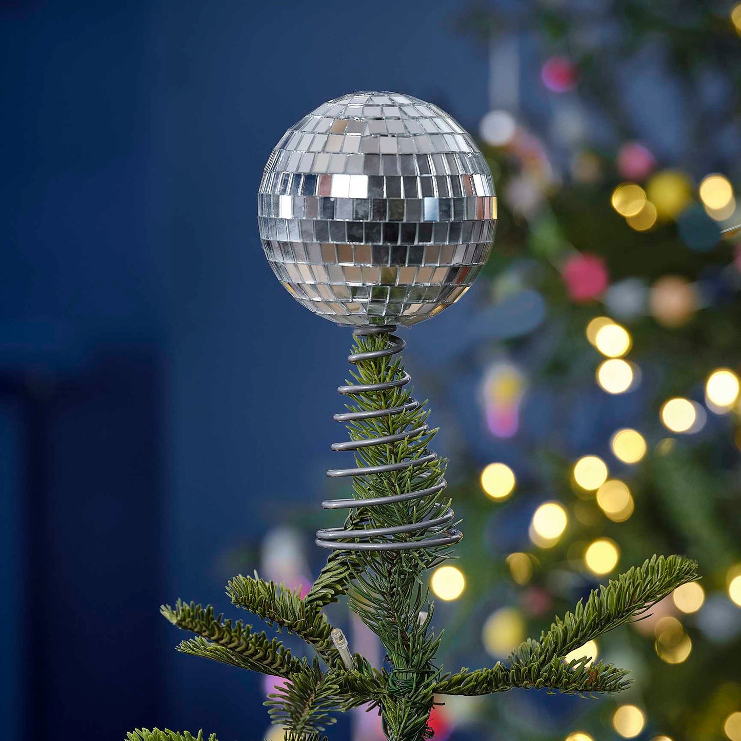 disco ball tree star topper – Xmas party supplies
