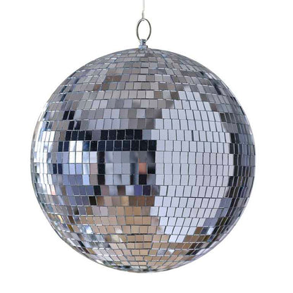 large silver disco ball hanging decoration for parties