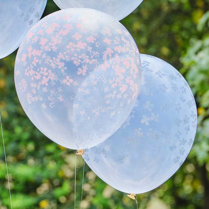 Soft pastel floral party balloons for baby shower weddings and birthdays