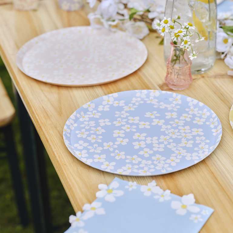 Eco-Friendly Spring Daisy Floral Flower Paper Party Plates - party plates and tableware from Party & Pout Australia