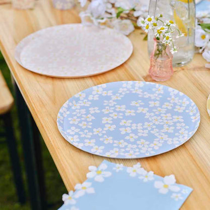 Eco-Friendly Spring Daisy Floral Flower Paper Party Plates - party plates and tableware from Party & Pout Australia