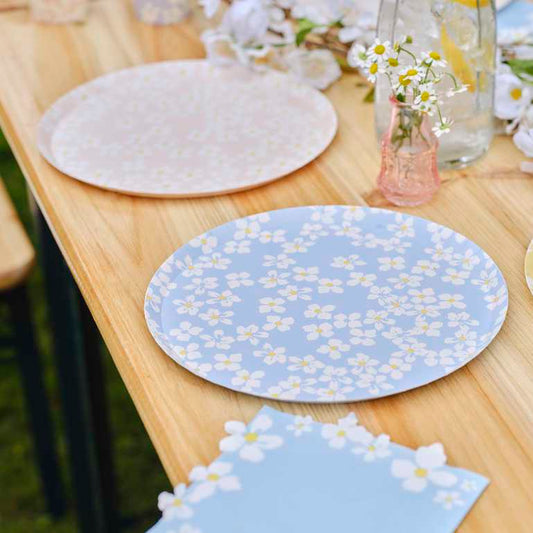 Eco-Friendly Spring Daisy Floral Flower Paper Party Plates - party plates and tableware from Party & Pout Australia