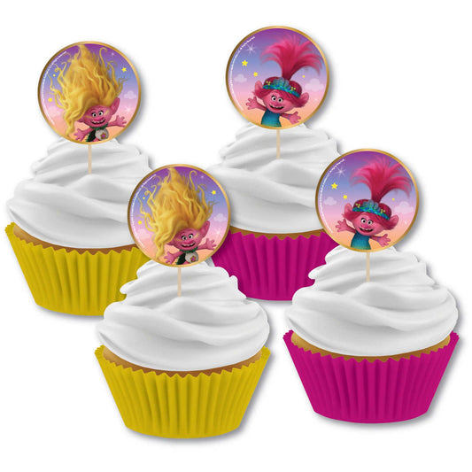 Trolls 3 Band Together Cupcake Toppers - party cups and drinkware from Party & Pout Australia
