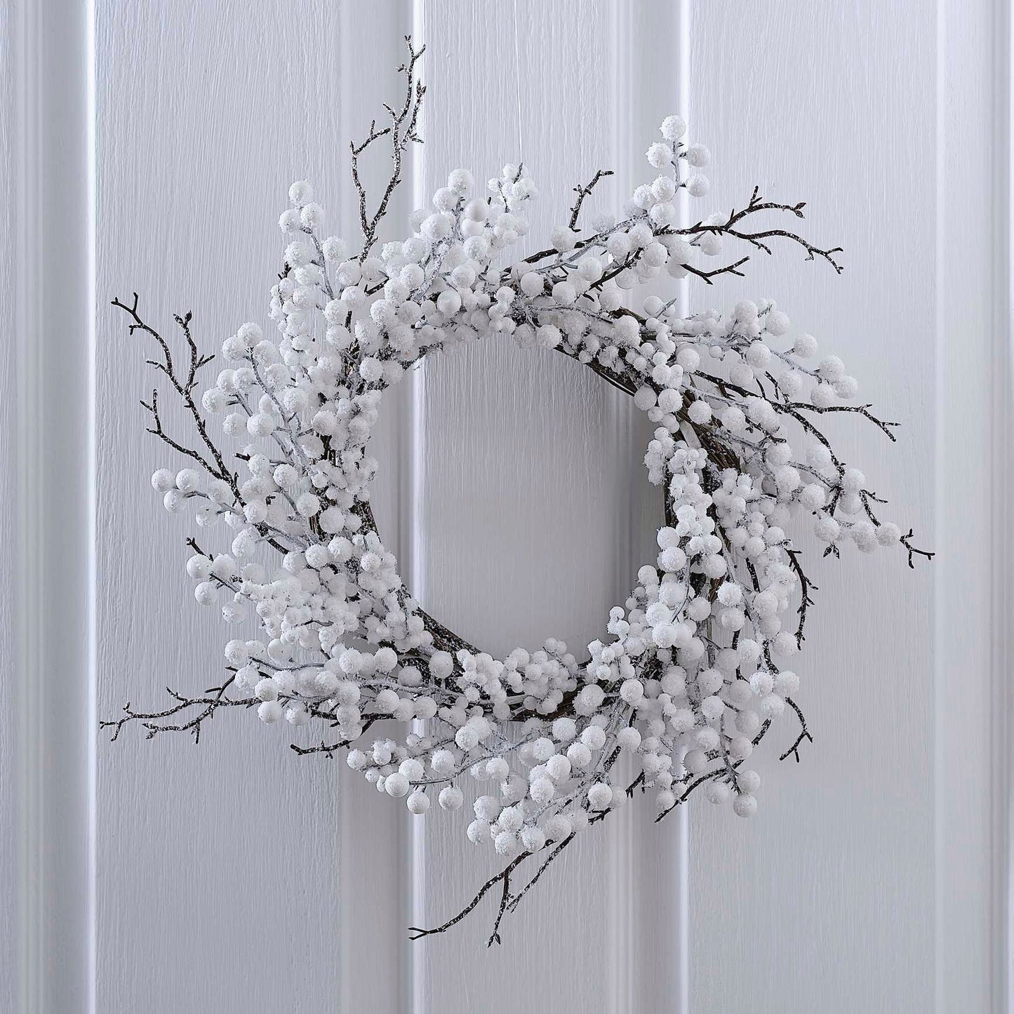 White Berry Christmas Front Door Wreath - Christmas party decorations and tableware from Party & Pout Australia