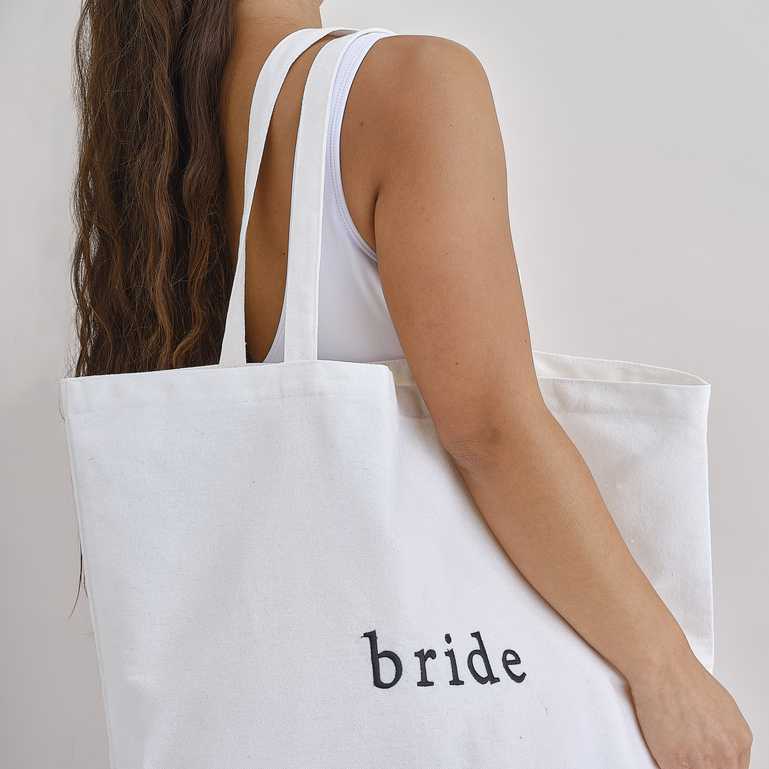 bride tote bag for hen party and wedding preparation
