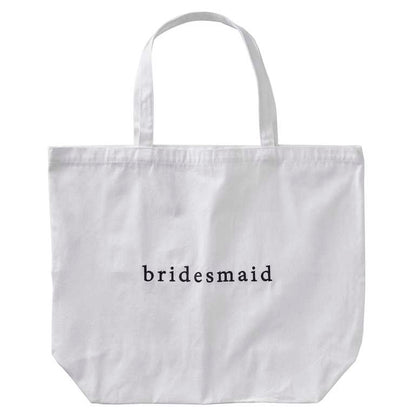elegant white bridesmaid tote bag for wedding gift and event supplies