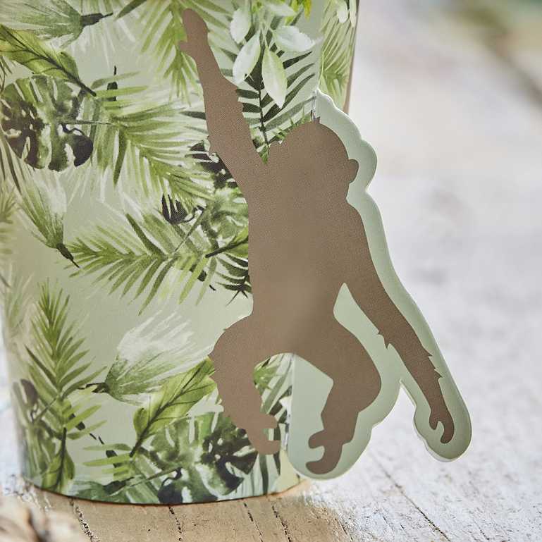 Jungle animal print disposable paper cups party supplies