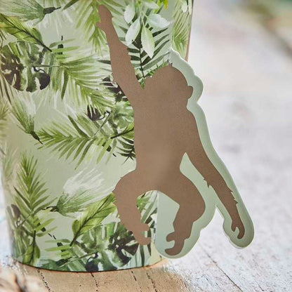 Jungle animal print disposable paper cups party supplies
