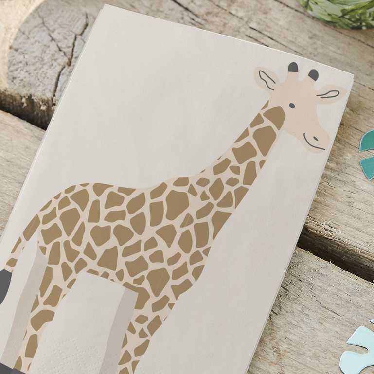 Safari themed giraffe party napkins Australia disposable party supplies