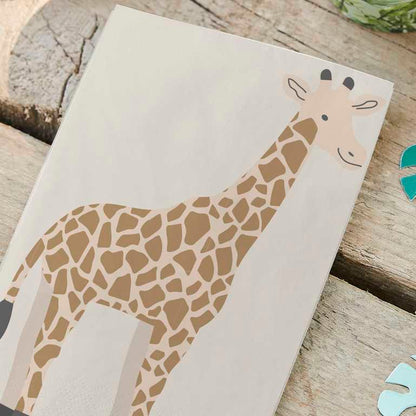 Safari themed giraffe party napkins Australia disposable party supplies