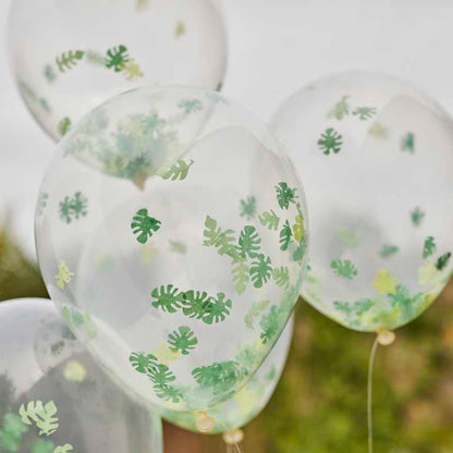 Safari party confetti balloons jungle birthday décor