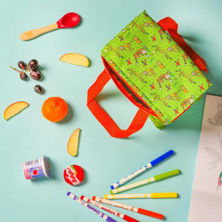 Cute animal jungle pattern lunch bag reusable lunch tote Australia