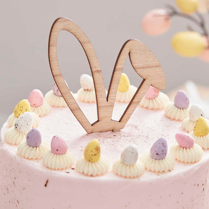 Wooden Easter Bunny Ears Cake Topper - cake toppers and dessert table decorations from Party & Pout Australia