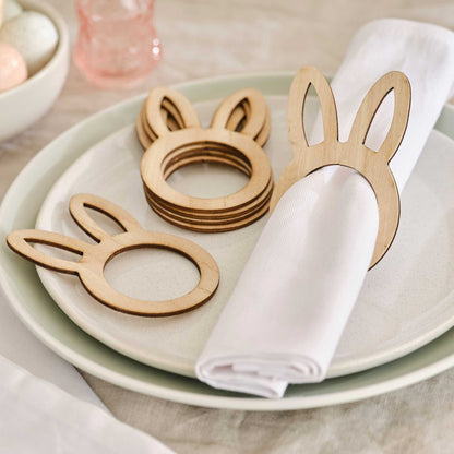 Wooden Easter Bunny Napkin Ring Holders - party supplies and decorations from Party & Pout Australia