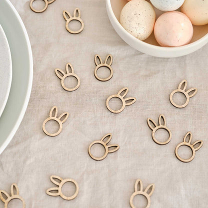 Wooden Easter Bunny Table Scatter Confetti - party supplies and decorations from Party & Pout Australia