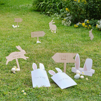Wooden Easter Egg Hunt Sign Kit - party supplies and decorations from Party & Pout Australia